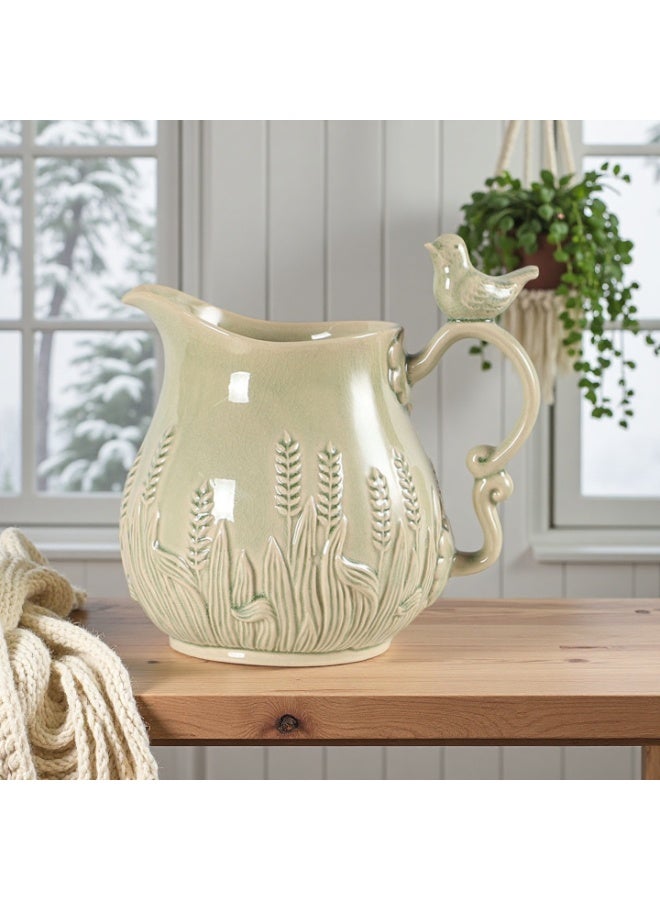 A vase with a bird-shaped handle, 8.66 inches tall, made of ceramic, suitable for home décor. - Image 5