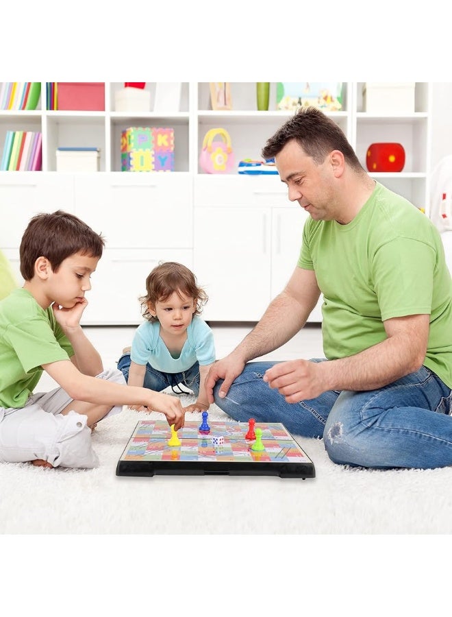 KIDAMI Magnetic Snakes and Ladders Game Set with Storage Box, Folding Design and Light-Weight, Gift for Kids and Adults. - Image 4