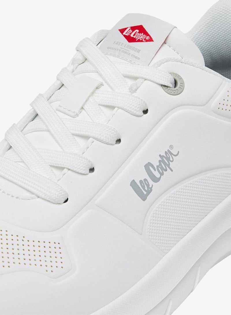 Lee Cooper Men's Logo Print Sneakers with Lace-Up Closure - Image 4