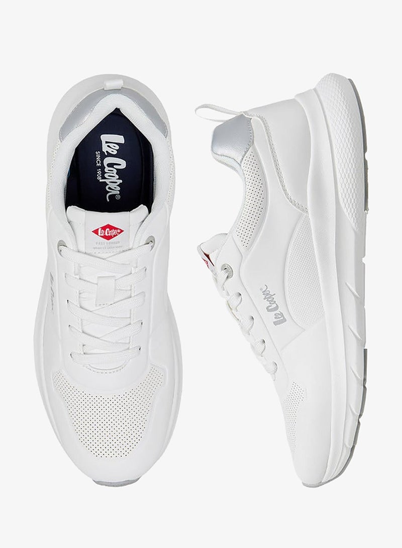 Lee Cooper Men's Logo Print Sneakers with Lace-Up Closure - Image 3