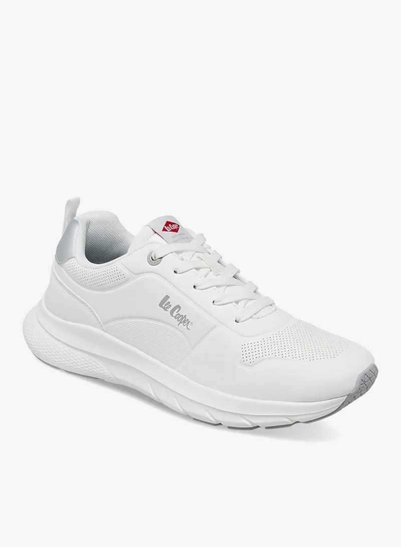 لي كوبر سنيكرز رجالي بطبعة شعار وإغلاق برباط