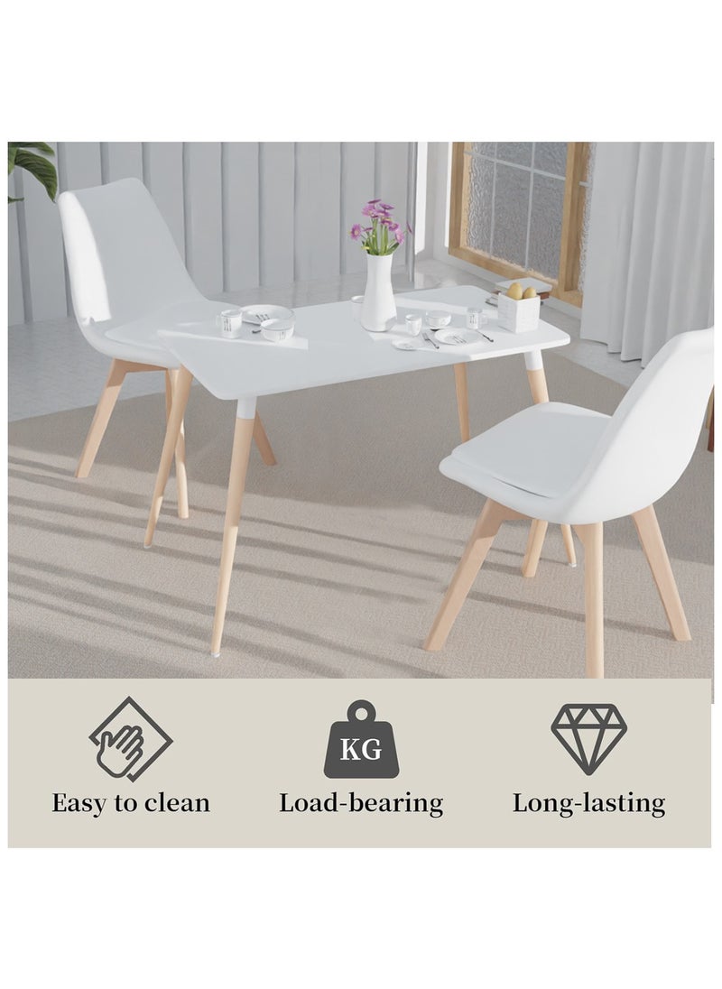 Mahmayi - Mahmayi Cenare 140 X 80 Modern Dining Table - White - Image 1