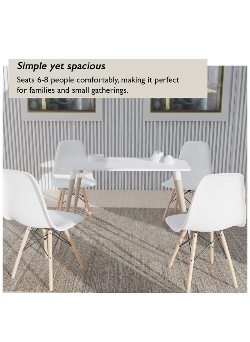 Mahmayi - Mahmayi Cenare 140 X 80 Modern Dining Table - White - Image 1