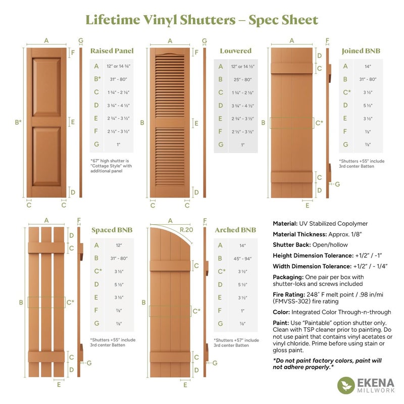 Ekena Millwork LVSL0012WN 3" Lifetime Vinyl Shutter-Lok's (12/Bag), Wineberry - Image 5