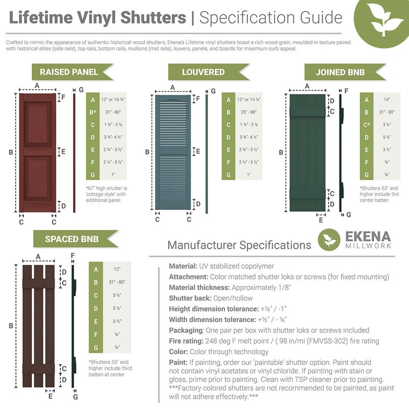 Ekena Millwork LVSL0012WN 3" Lifetime Vinyl Shutter-Lok's (12/Bag), Wineberry - Image 3