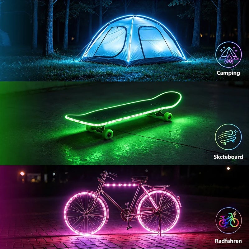 HAGAHA 5V RGB LED Strip Light 5050 30LEDs/m Bluetooth App Remote Control With Battery Box Ribbon Flex Tape For Room TV Background Decor - Image 4