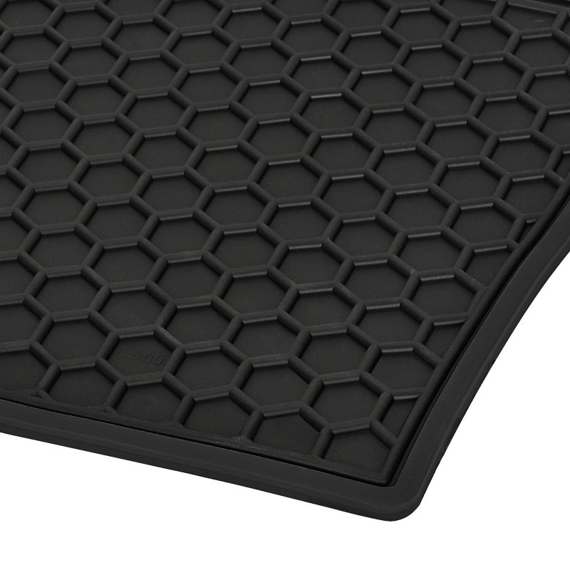 Matericuo Car Floor Mats Custom Fit for Honda CRV 2007-2011 Full Black Rubber Auto Liner Mats All Weather Protection Heavy Duty Odorless - Image 3