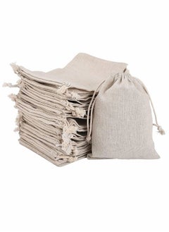 KASTWAVE 30Pcs Cotton Gift Bags Biodegradable Bags with Drawstring Diy Craft Gift Bags Burlap Canvas Pouches Bags Sack Drawstring Wedding Party Favor Jewellery Pouches Storage Wrap Gift Bags  - Image 1