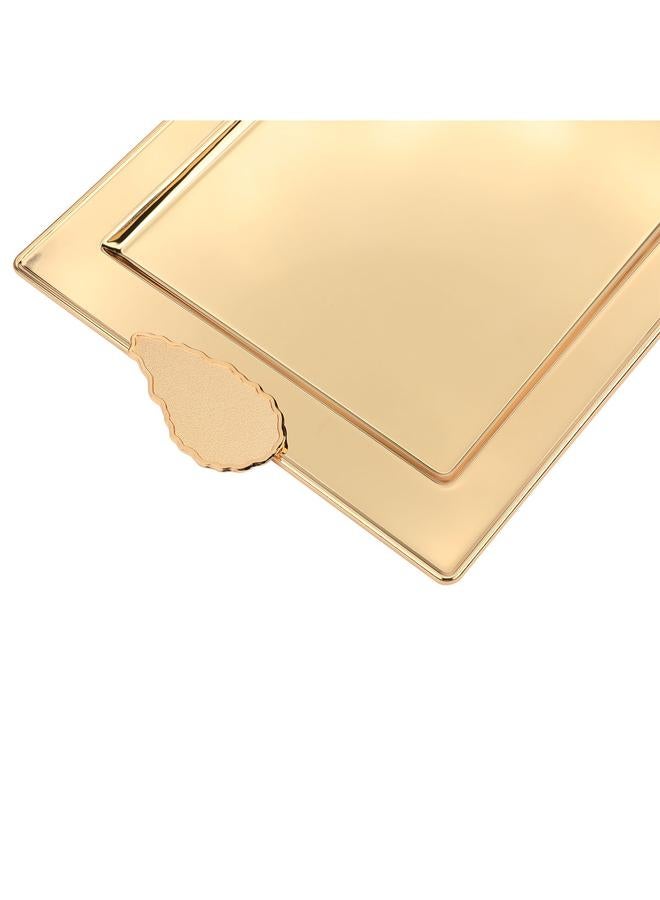 السيف  طقم أغطية فولاذية مستطيلة مكون من قطعتين باللون الذهبي - Image 3