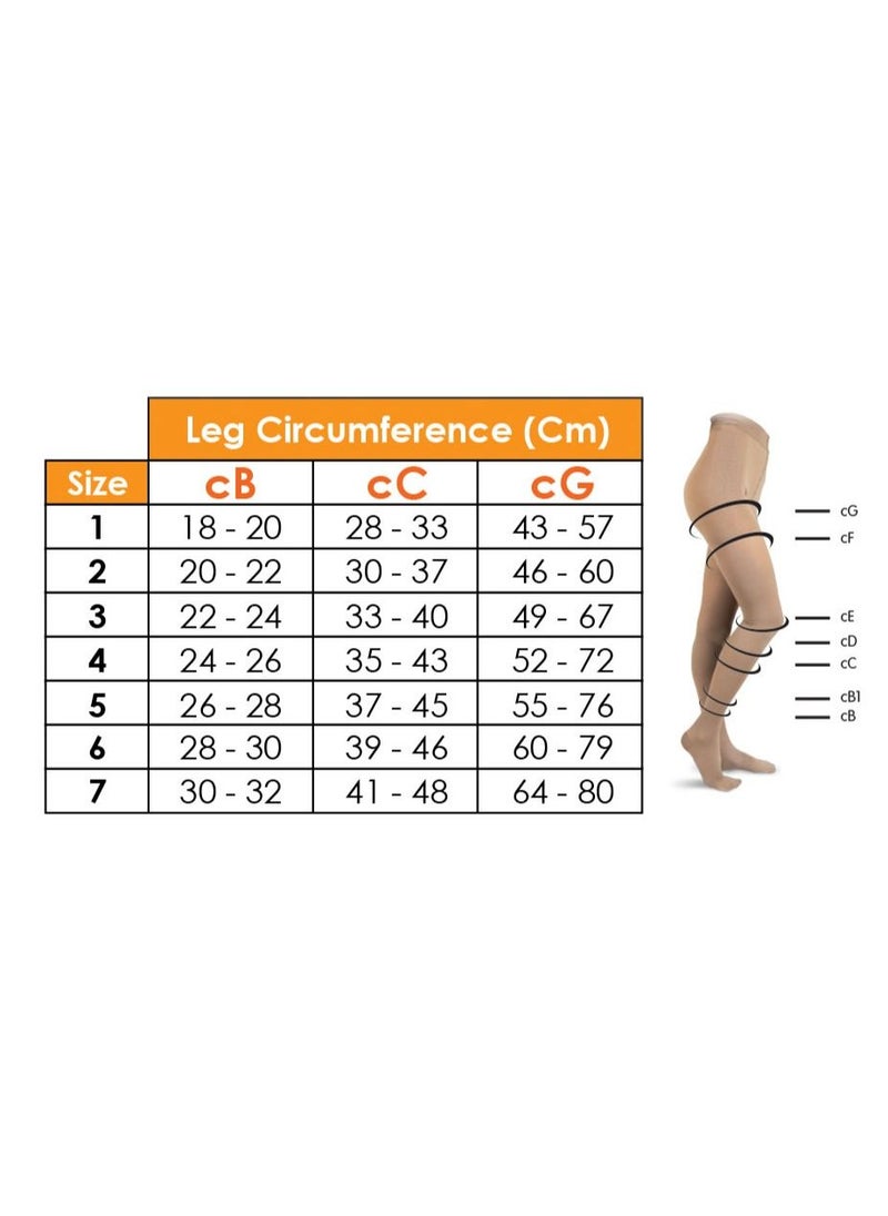GO SILVER Over Knee High Compression Socks,Class 1 (18-21 mmHG) Closed Toe with Silicon Flesh  - Image 3