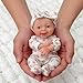 Mire & Mire Mire  Mire Reborn Baby Dolls 7 Girl Open Eyes Smile Full Silicone Mini Baby Doll with Feeding AccessoriesA - Image 4