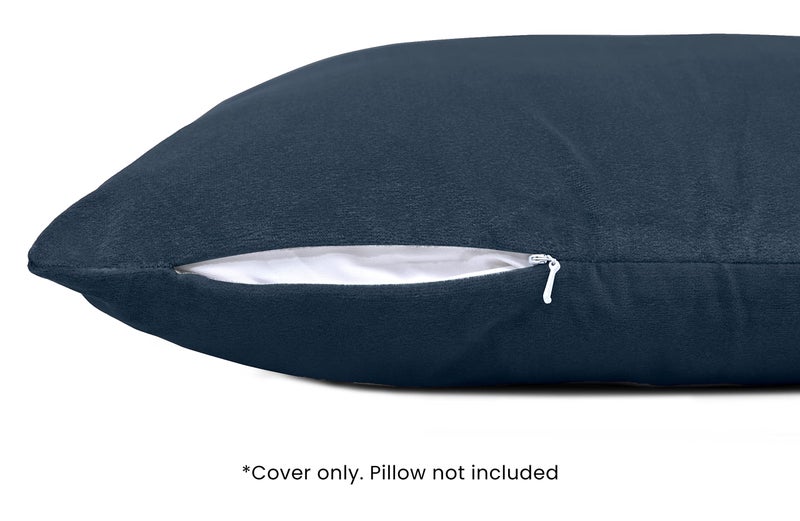 MY ARMOR Velvet Cushion Covers Set of 5-16 x 16 Inches / 40 x 40 Cm, Soft & Luxurious Cushion Cases for Bedroom, Sofa, Chair & Living Room - Navy Blue - Image 2