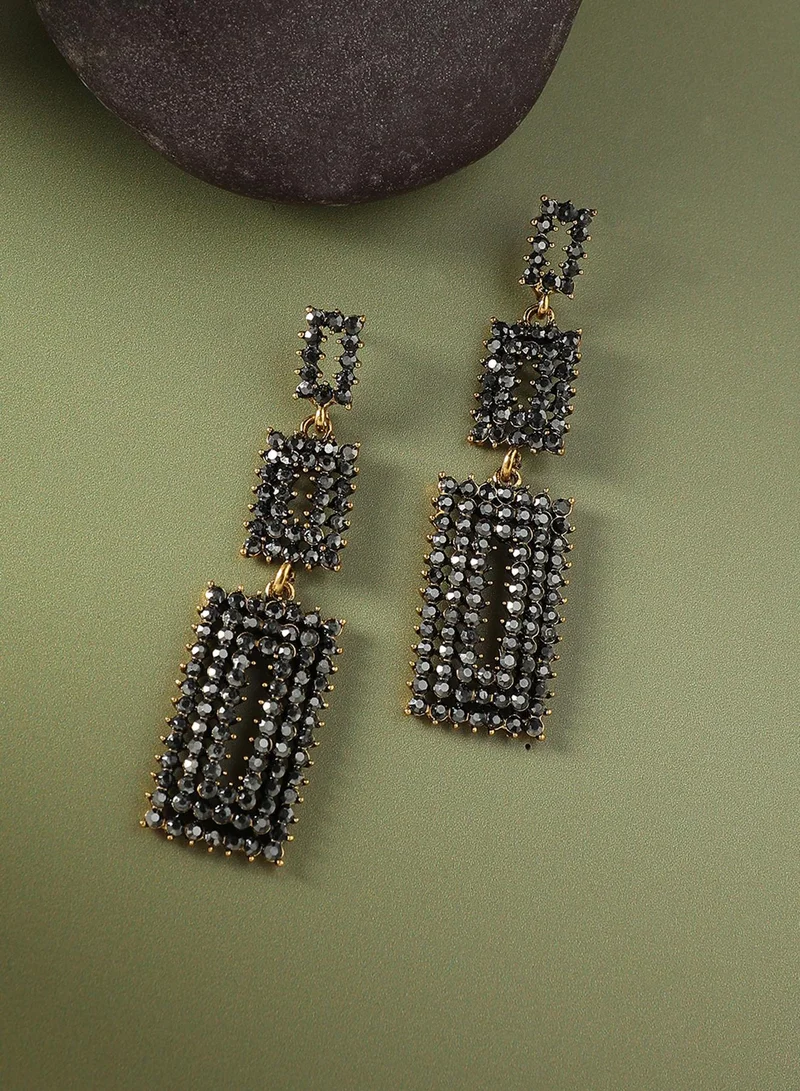 SOHI Twilight Geometric Artificial Drop Earring Jewellery