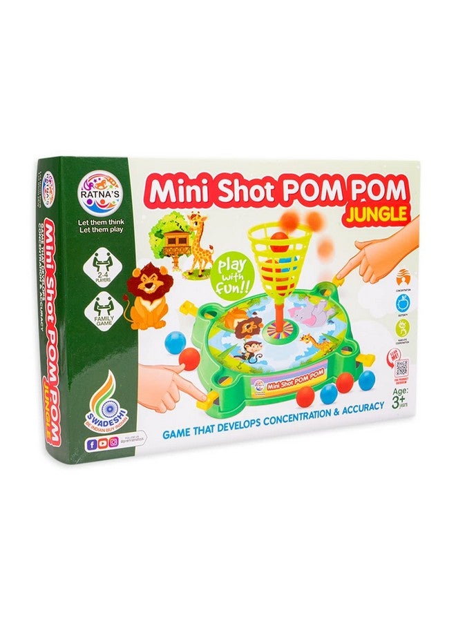Ratna's Mini Shot Pom Pom Jungle Printed Basket Ball Family Board Action Game to Play with Fun - Image 1