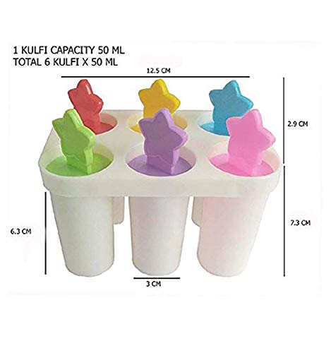 faas Ice Cream,Kulfi Maker Moulds,Set of 6 Multi Color (Colour May Vary) - Image 4