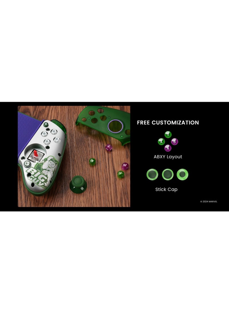 Classic Gamepad GameSir G8 Plus Hulk Wireless Bluetooth Mobile Gaming Controller for Android iOS Switch Steam iPad PC with Hall Effect Joysticks Hall Trigger 6-Axis Gyro 1000mAh Battery