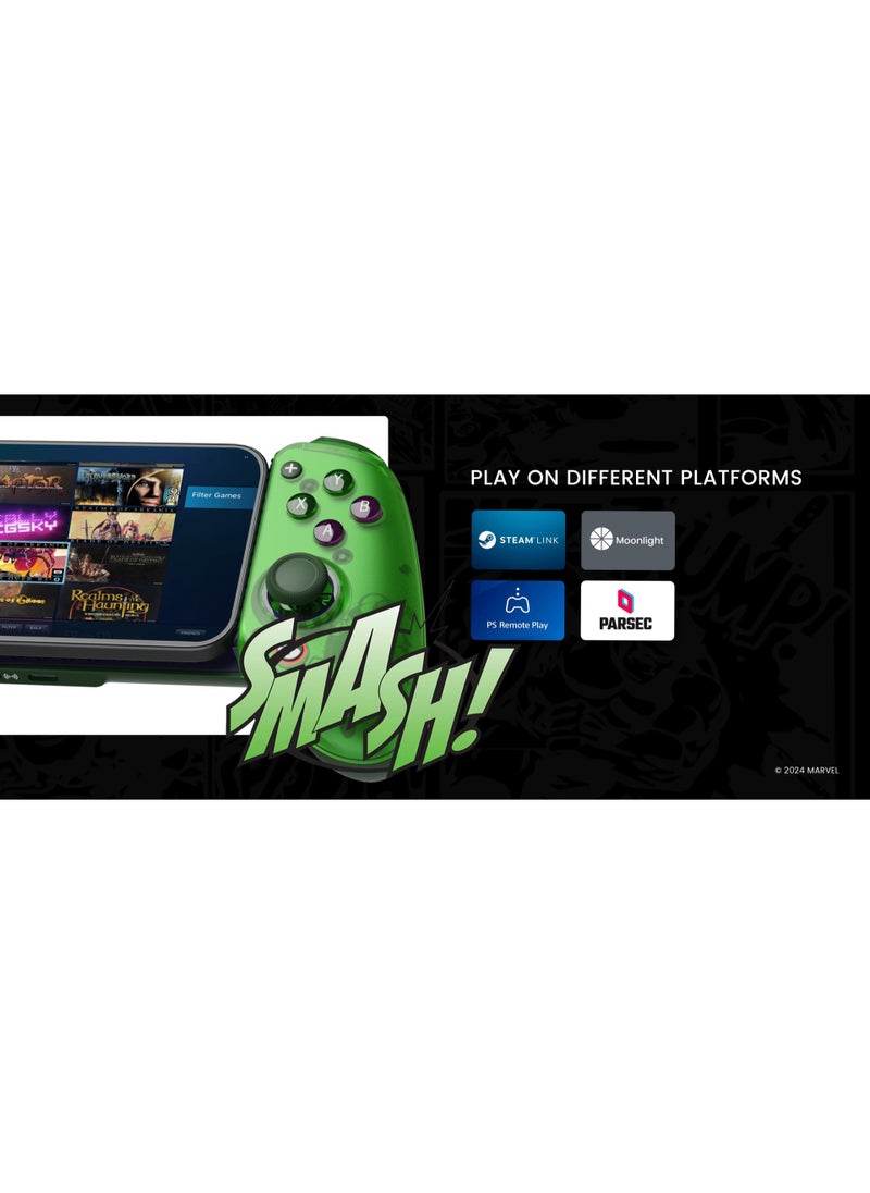 Classic Gamepad GameSir G8 Plus Hulk Wireless Bluetooth Mobile Gaming Controller for Android iOS Switch Steam iPad PC with Hall Effect Joysticks Hall Trigger 6-Axis Gyro 1000mAh Battery