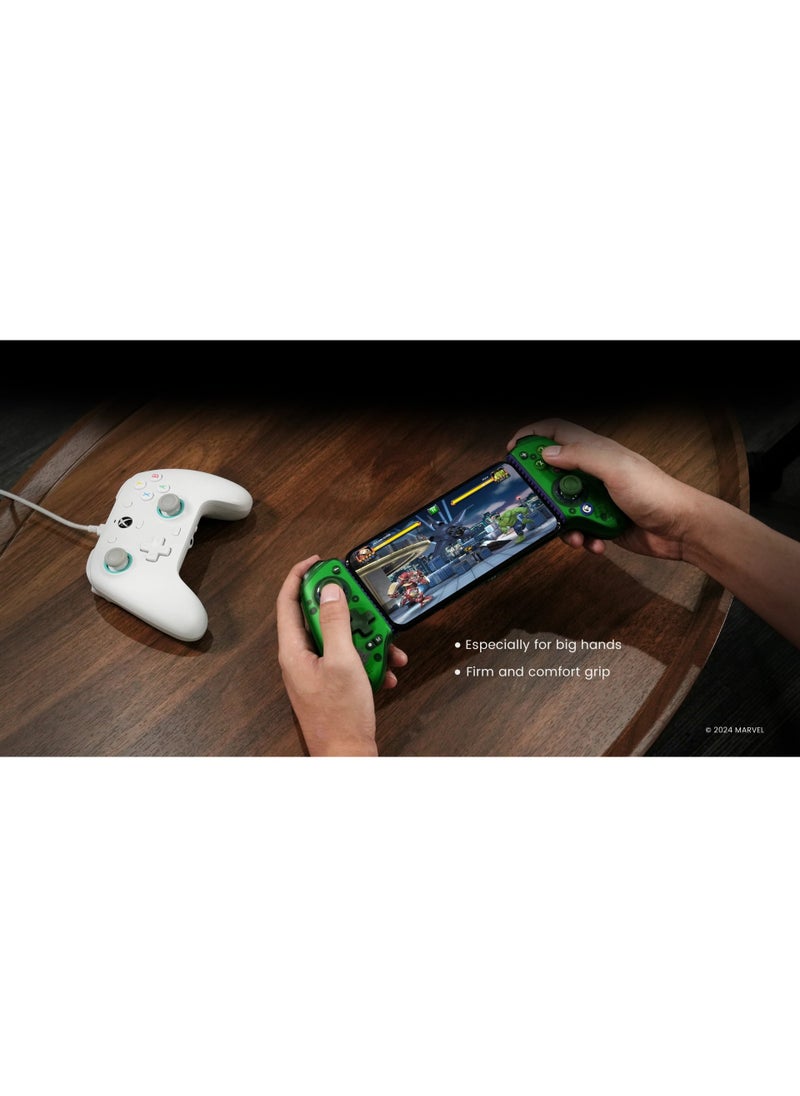Classic Gamepad GameSir G8 Plus Hulk Wireless Bluetooth Mobile Gaming Controller for Android iOS Switch Steam iPad PC with Hall Effect Joysticks Hall Trigger 6-Axis Gyro 1000mAh Battery