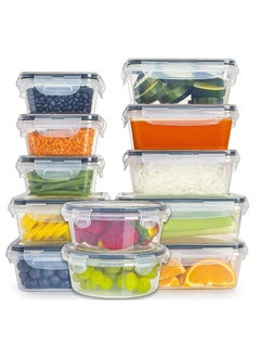 MahMir® Airtight Meal Prep Container Set with Locking Lids, 12pcs Re-usable Plastic Food Storage Containers, Stackable Kitchen Organizer Boxes, BPA Free & Microwave Freezer Dishwasher Safe 12pcs Set - pzsku/Z0BEDAFCA7ED857A292B0Z/45/_/1702657430/ac83b8e3-b9e8-441c-8f39-4577a284747b