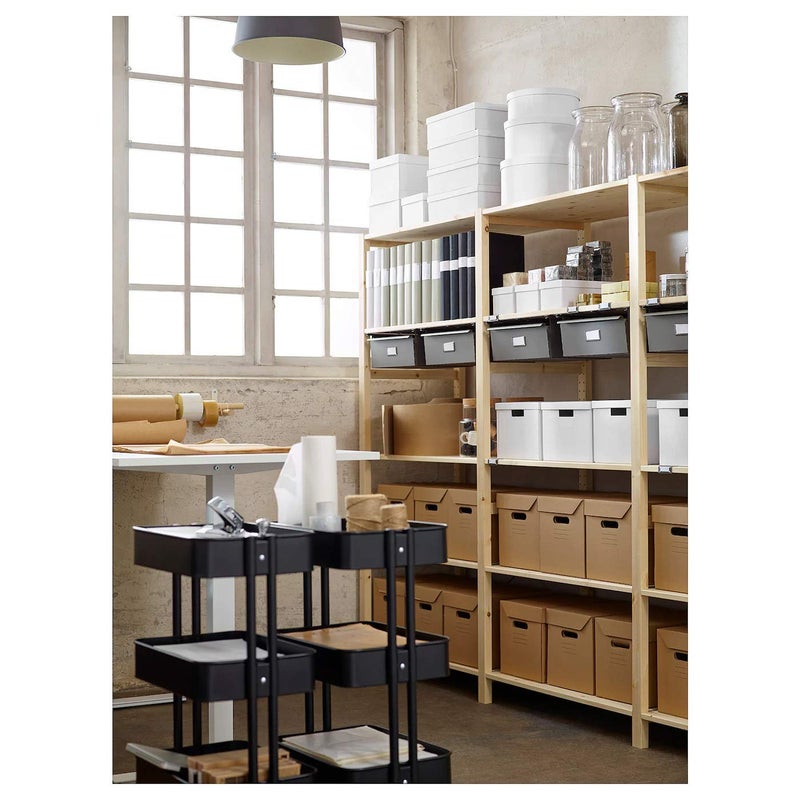 AASHRO MALL 3Tier Kitchen Storage Trolley Rack with Caster Wheels Rolling Cart Metal Utility SpaceSaving Home Storage Organizer Racks and Self with Wheel - Image 3