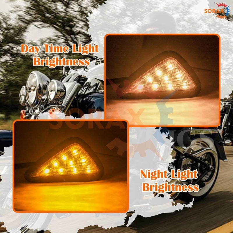 Asryd مصباح مؤشر LED أمامي وخلفي وجانبي لياماها R15، R15 V1، R15 V2، CBR 250، CBR 150 R، نينجا 250 (برتقالي) - Image 2