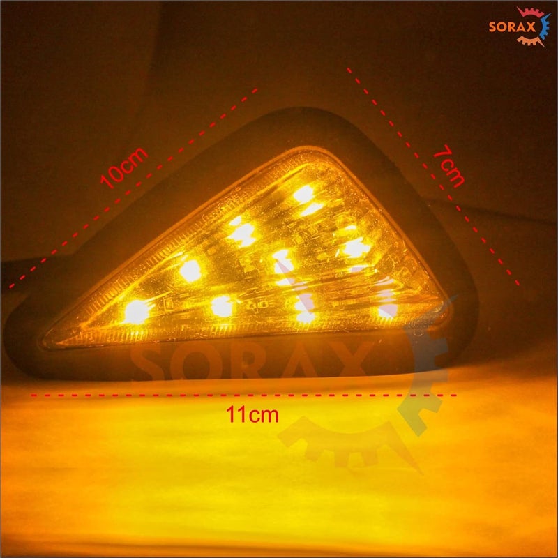 Asryd مصباح مؤشر LED أمامي وخلفي وجانبي لياماها R15، R15 V1، R15 V2، CBR 250، CBR 150 R، نينجا 250 (برتقالي) - Image 4