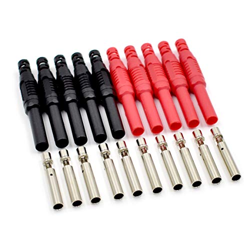 zhenyu 10Pcs Brass Insulated Safety Shrouded 4mm Female Banana Plug Jack Socket Solder Cable Connector - Image 1
