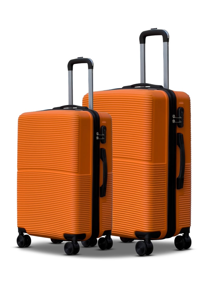 ZAAPPY Hard Shell Lightweight ABS 2PCS SET (20/24 Inch) Luggage, Smooth Wheels, Secured Lock Suitcase - Image 1