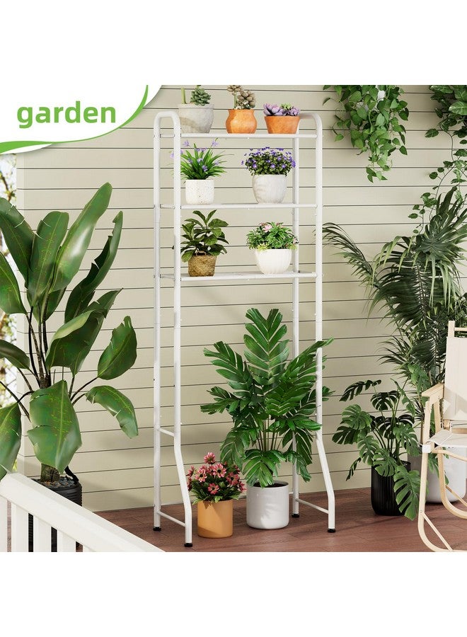 Simple Trending Over The Toilet Storage Rack, Metal 3 Tier Bathroom Organizer Shelf with Paper Holder and 3 Hooks, White - Image 5