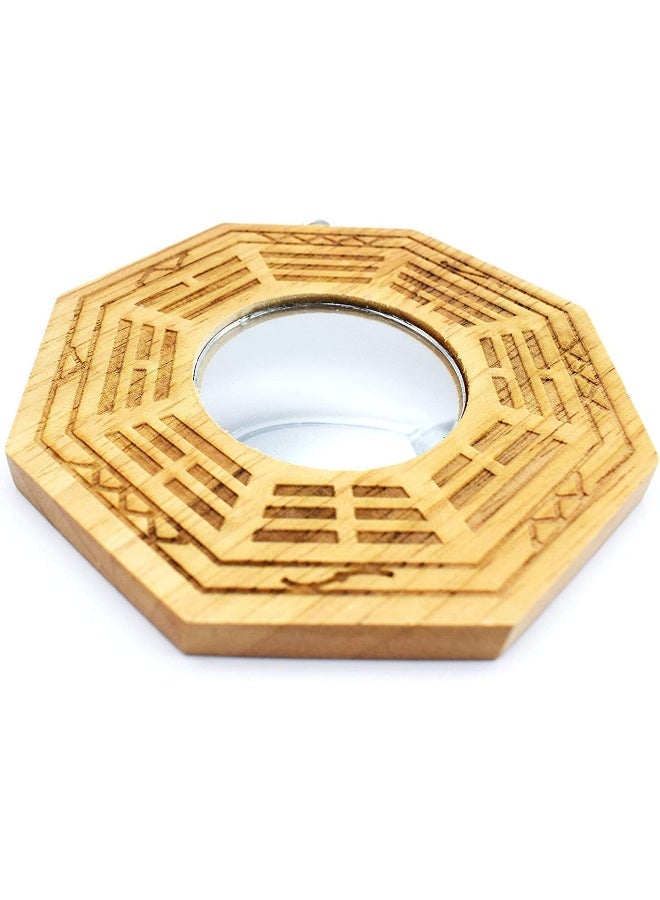 better us Feng Shui Wood Chinese Bagua Mirror 4 Inch (Convex) - Image 4