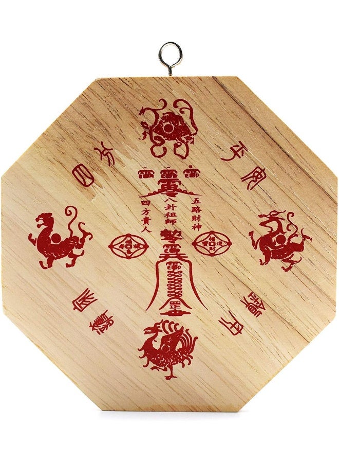 better us Feng Shui Wood Chinese Bagua Mirror 4 Inch (Convex) - Image 3