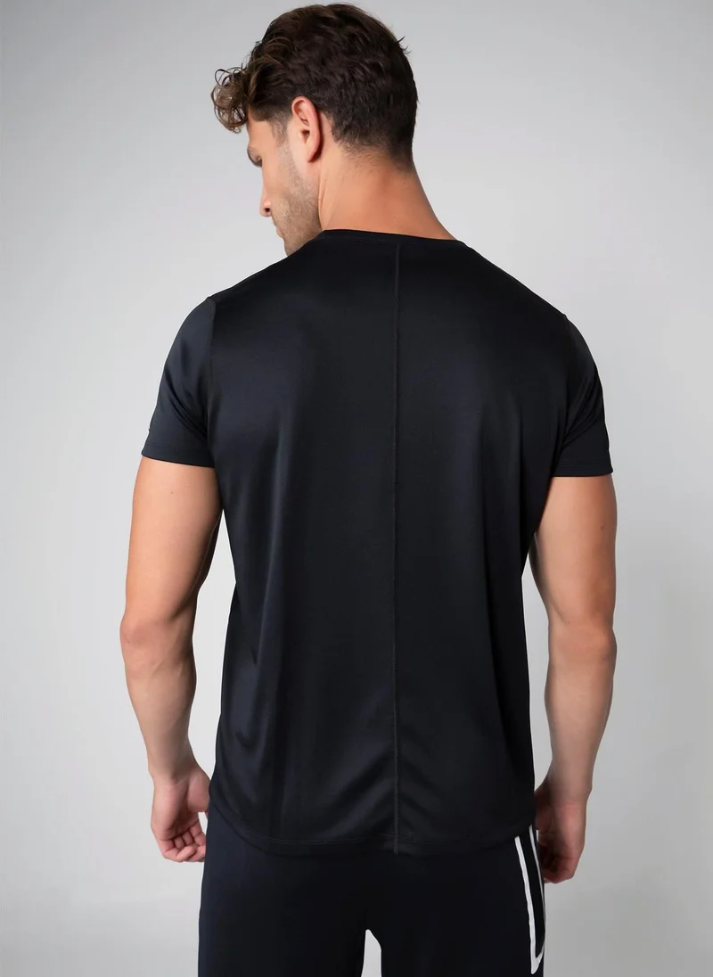 Aora Aora Men's Ultralight Mesh Tee – Quick-Dry, High Ventilation, Barely-There Feel – Black