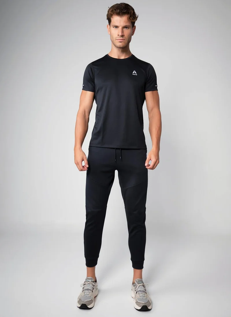 Aora  Aora Men's Ultralight Mesh Tee – Quick-Dry, High Ventilation, Barely-There Feel – Black for Men | Best Price UAE