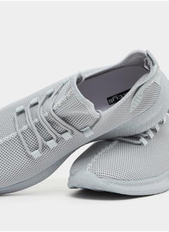 Styli Textured Knit Lace Up Sneakers  - Image 3