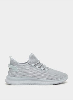 Styli Textured Knit Lace Up Sneakers  - Image 1