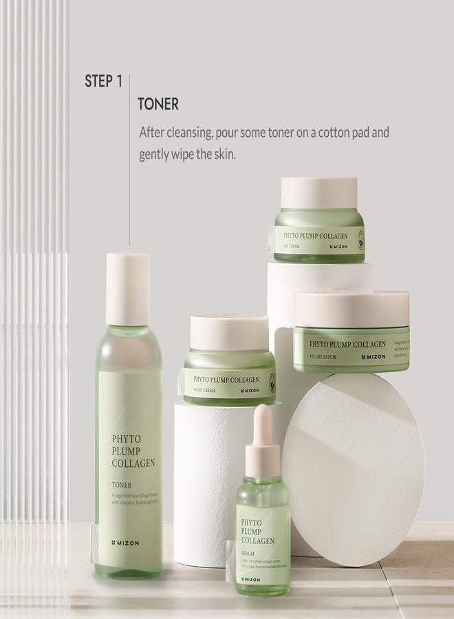 MIZON Phyto Plump Collagen TONER, Plant Collagen with Adenosine, Vegan Formula, Hydrating, Anti-Wrinkle Care (150 ml/5.07 fl oz) - Image 5