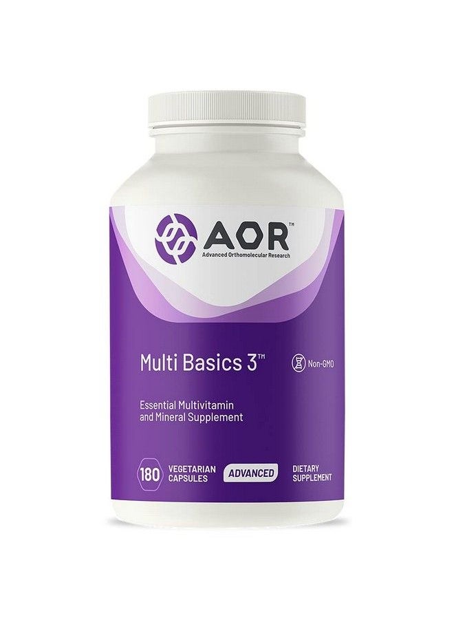 Multi Basics 3 Essential Multivitamin Fully Balanced Multimineral Dietary Supplement 60 Servings (180 Capsules)
