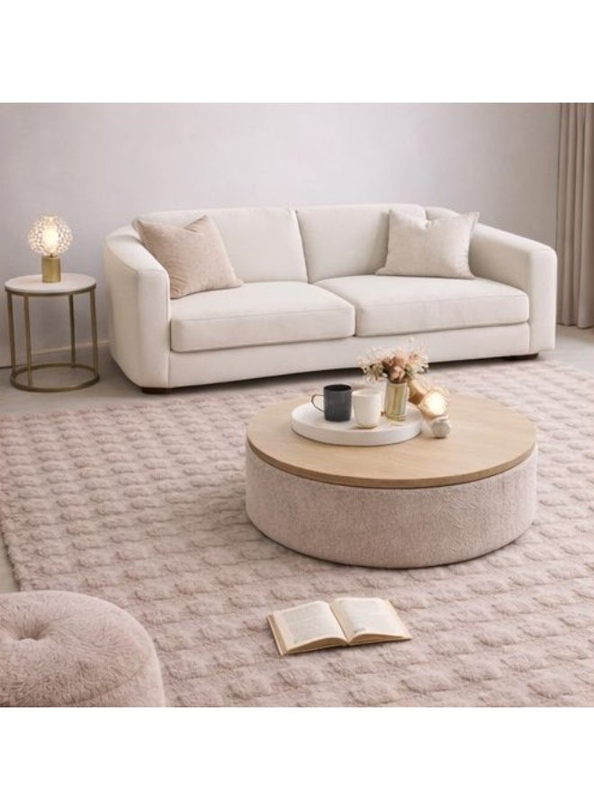 Home auraa Carpet Rug Anti-Slip – Size 160 x 230 cm – 5.25x7.55 ft | Pebble Shaggy Design - Brown Color | Ideal Carpet for Living Room, Bedroom, Office, Hallway or Balcony - Image 2