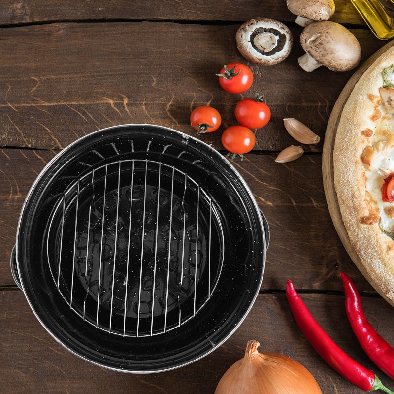 🍳 صينية تحميص بغطاء بطبقة إيناميل مقاومة متينة مع مقابض مزدوجة مريحة للطهي الآمن - Image 5