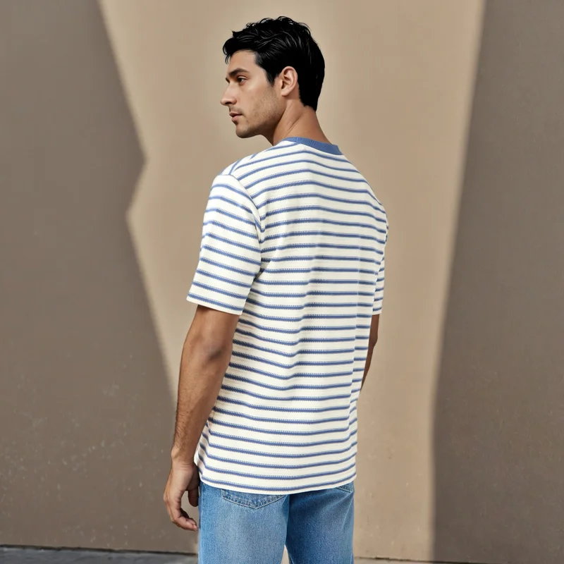 Splash FAV Striped Crew Neck Ottoman T-shirt
