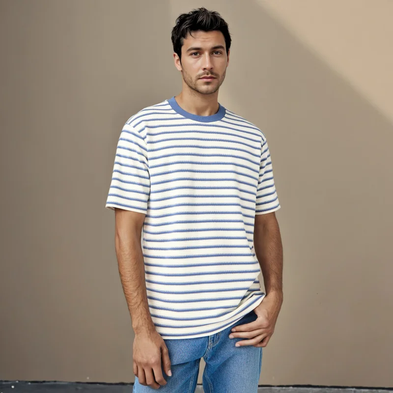 سبلاش فيڤ Striped Crew Neck Ottoman T-shirt