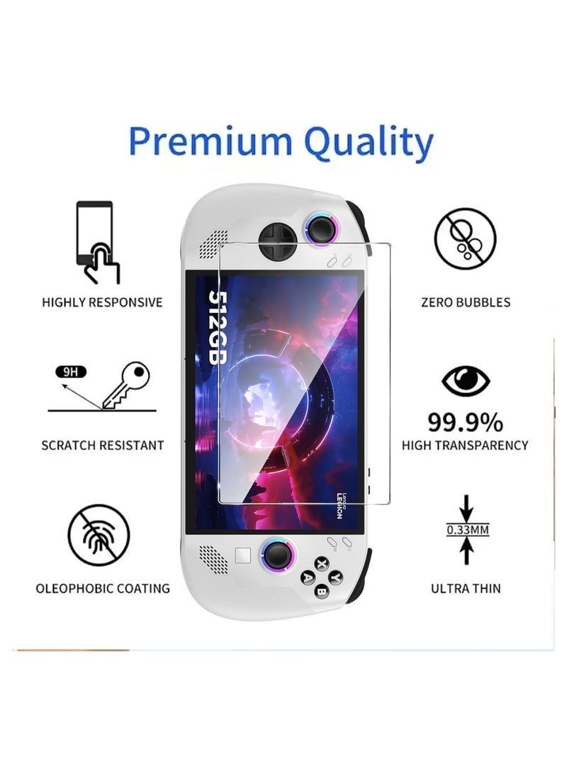 حماية شاشة Lenovo Legion Go S، 2 قطعة زجاج مقسى شفاف HD [مضاد للخدش]، زجاج واقي مقسى مضاد لبصمات الأصابع، [خالي من الفقاعات] شاشة عالية الحساسية - Image 2