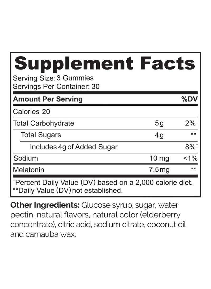 Melatonin Gummies Strawberry Flavor Formulated to Support A Healthy Sleep Cycle 90 Vegetarian Gummies Dietary Supplement