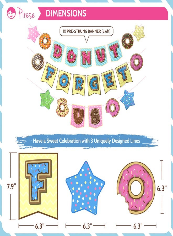 Pirese Donut Forget Us Party Decorations, Goodbye Banner Kit with Balloons for Coworker, Retirement, Going Away, Office Farewell and Leaving Party Supplies - Image 3