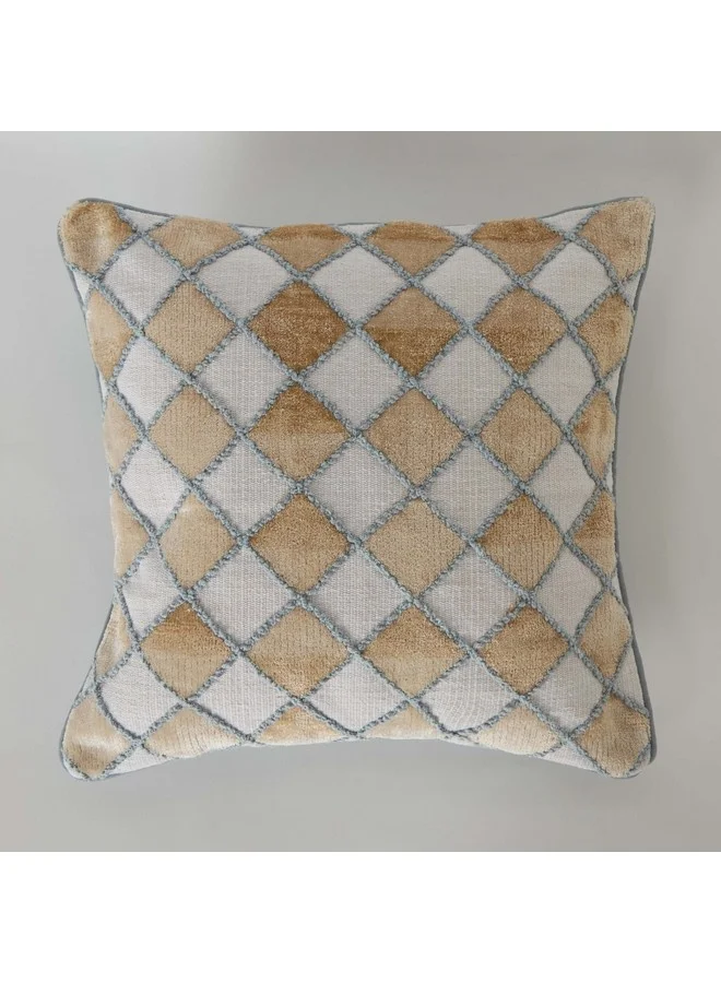 Home Box Warm Oasis Varia Diamond Jacquard Filled Cushion 50 x 50 cm