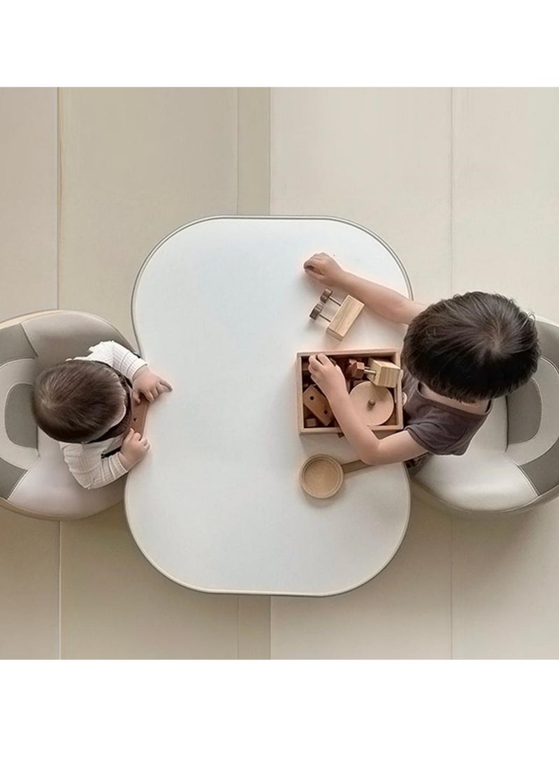 BEIE Kids Table 60*80CM,80x80CM, Adjustable Height Children Table with Surface can Draw, BPA Free - Image 3