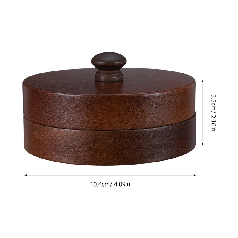 Wooden Ashtray with Stainless Steel Lid Windproof Cigar Holder for Home Outdoor Use - Image 3