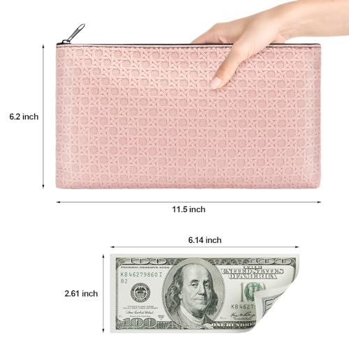 Wteehn 2pack Money Bag, Cash Zipper Pouch, Bank Bags, Cash Wallet, Cosmetic Receipts Coins Small Tools Organizing Storage Bag - Image 2