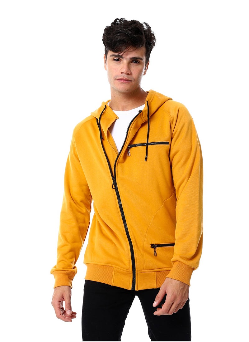 Caesar - Mens Front Pockets Zipped Hoodie - Image 1