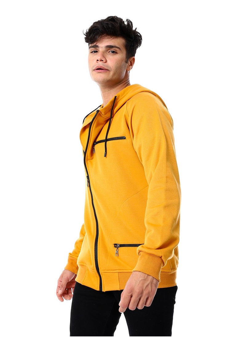 Caesar - Mens Front Pockets Zipped Hoodie - Image 1